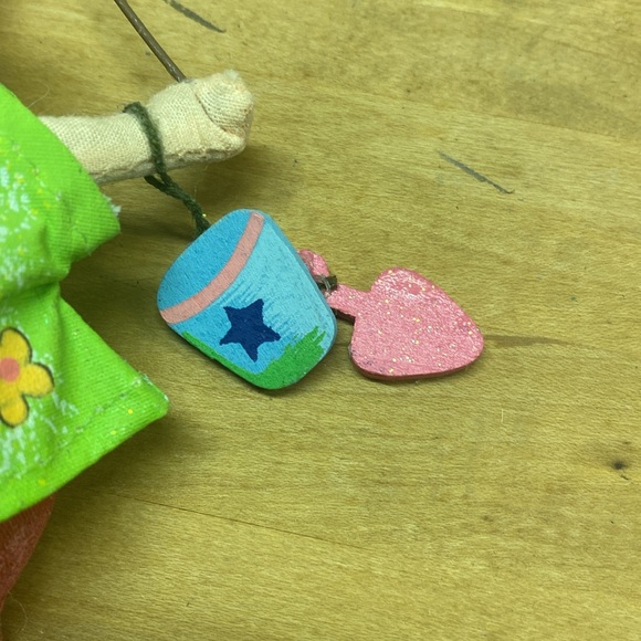 Beach Santa Christmas tree ornament fabrics hand painted holidays tree trimming - Picture 3 of 9